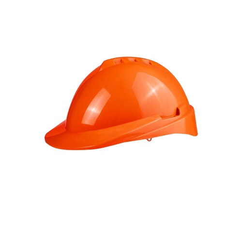 Casco LIBUS MILENIUM naranja con arnes.