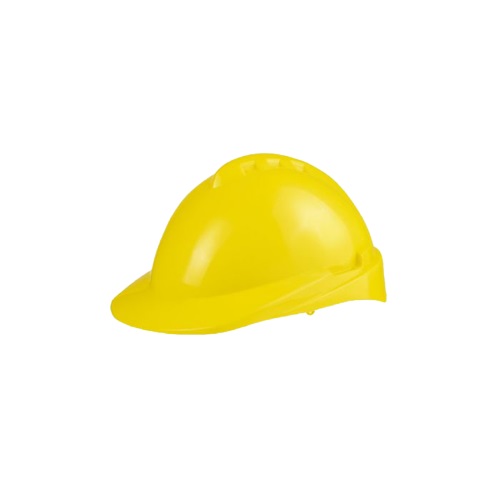 Casco LIBUS MILENIUM amarillo con arnes.