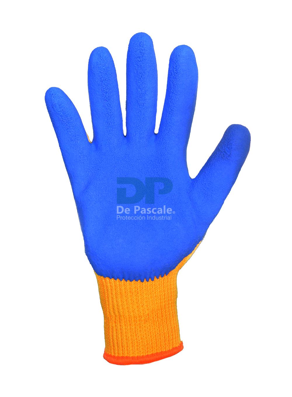 Guante DPS tejido G10 para frio recubierto en latex rugoso.