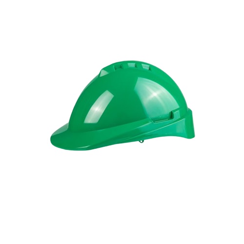 Casco LIBUS MILENIUM verde con arnes.