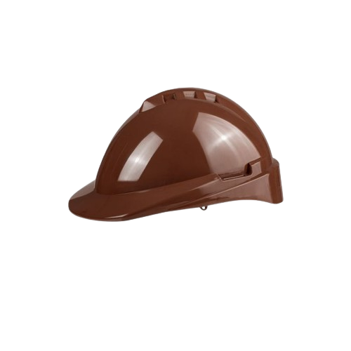 Casco LIBUS MILENIUM marron con arnes.