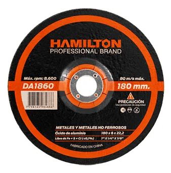 Disco HAMILTON abrasivo de desbaste 180mm x 6mm